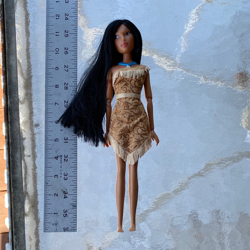 Pocahontas doll in Brown Fringe Dress Fashion Doll Outfit